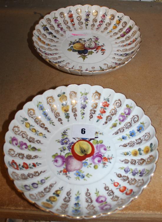 Pair Meissen dishes